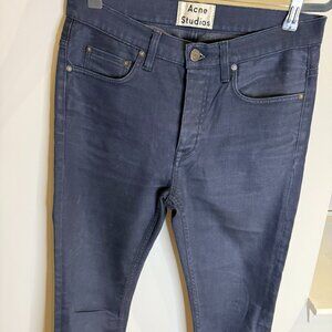 ACNE STUDIOS Town Moon slim straight jeans, dark blue grey, size 31 US